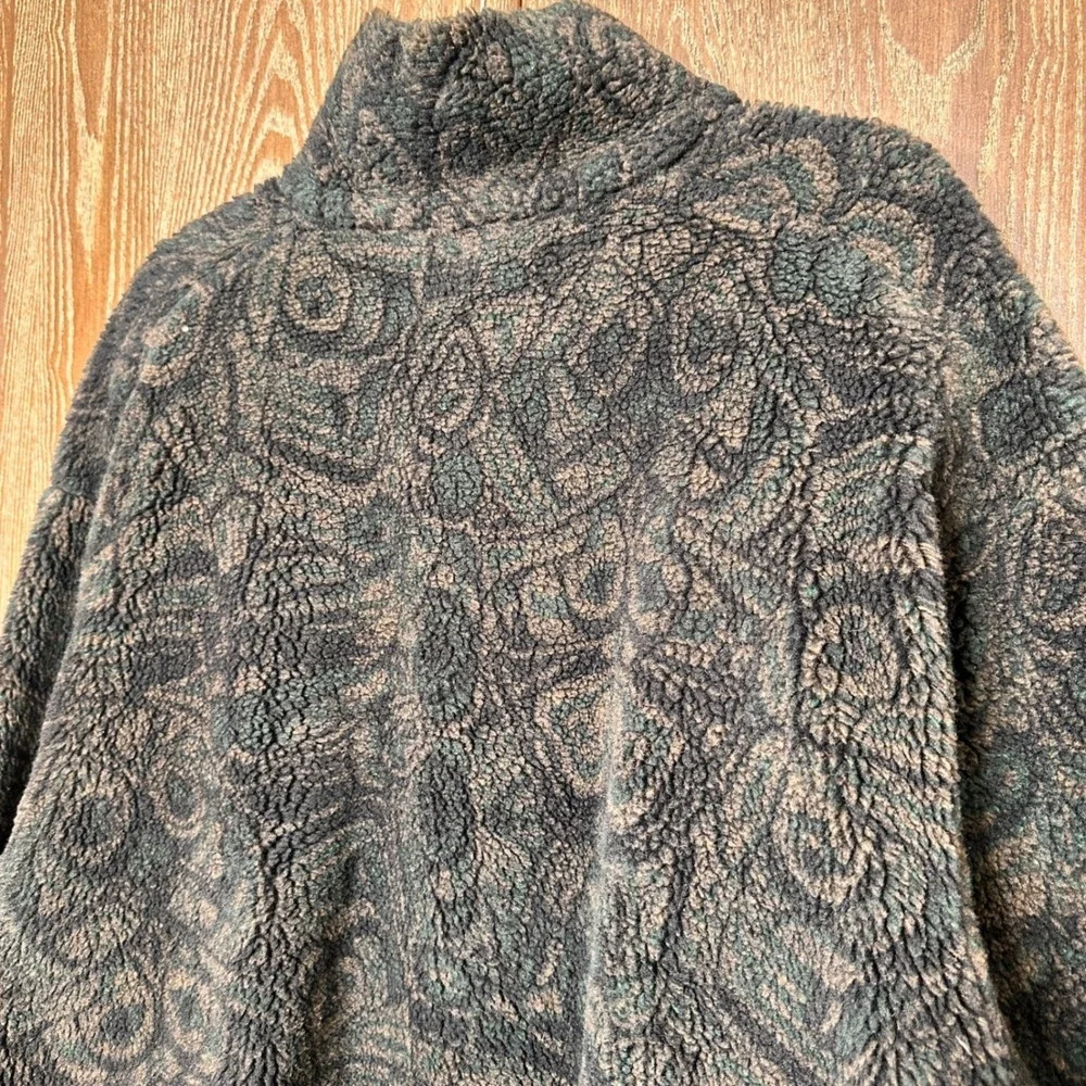 VTG 90s The North Face AOP Aztec Western Sherpa Fleece Full Zip Jacket Men's XLT
